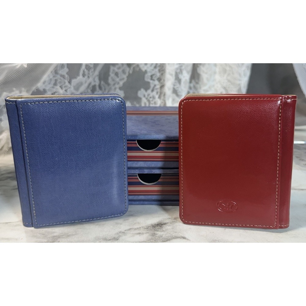 New Keepsake 2 Leather Photo / Card Wallets With Storage Drawers (3066)